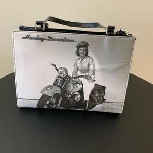 Vintage Harley Davidson Black and White Purse